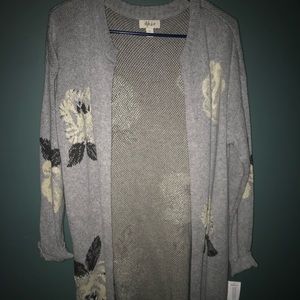 Grey flower cardigan